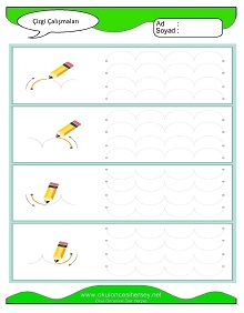 okul öncesi çocuklar için Çizgi çalışma sayfaları
